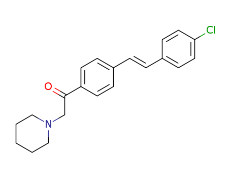 Ethanone,1-[4-[2-(4-chlorophenyl)ethenyl]phenyl]-2-(1-piperidinyl)- cas  7470-80-6