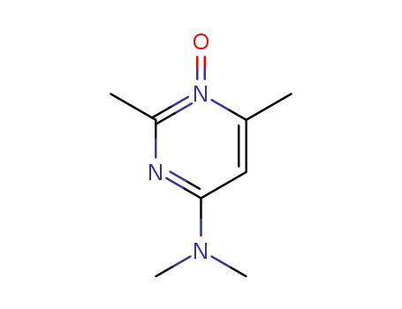 Molecular Structure of 89966-68-7 (4-Pyrimidinamine, N,N,2,6-tetramethyl-, 1-oxide)