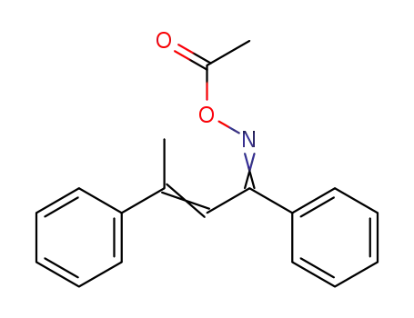 Molecular Structure of 7473-94-1 ((1E,2E)-1,3-diphenylbut-2-en-1-one O-acetyloxime)