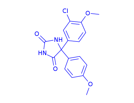 74697-34-0,5-(3-chloro-4-methoxyphenyl)-5-(4-methoxyphenyl)imidazolidine-2,4-dione,