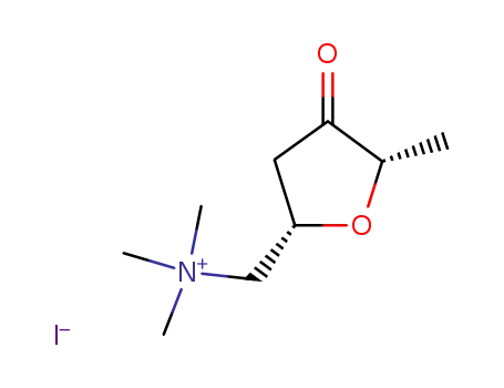 Molecular Structure of 7524-73-4 (2,5-anhydro-1,4,6-trideoxy-6-(trimethylammonio)-L-erythro-hex-3-ulose iodide)