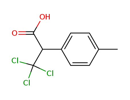 Molecular Structure of 7504-36-1 (3,3,3-trichloro-2-(4-methylphenyl)propanoic acid)