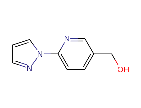 Molecular Structure of 748796-38-5 ((6-(1H-Pyrazol-1-yl)pyridin-3-yl)methanol)