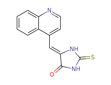 Molecular Structure of 7512-69-8 (5-(quinolin-4-ylmethylidene)-2-thioxoimidazolidin-4-one)