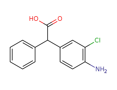 Molecular Structure of 7496-29-9 ((4-amino-3-chlorophenyl)(phenyl)acetic acid)