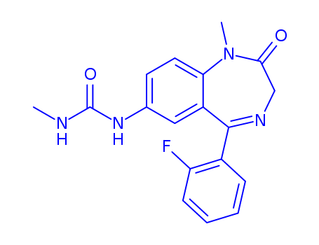 74858-67-6,Urea, N-(5-(2-fluorophenyl)-2,3-dihydro-1-methyl-2-oxo-1H-1,4-benzodia zepin-7-yl)-N(sup 1)-methyl-,1H-1,4-Benzodiazepine,urea deriv.