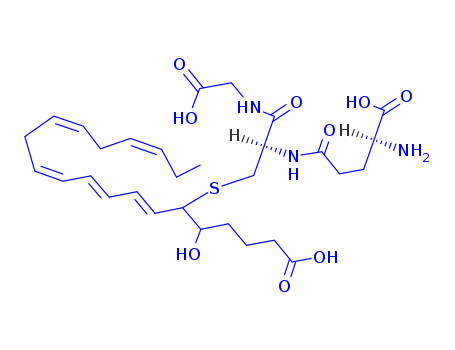 75207-09-9,leukotriene C-5,Glycine,N-[S-[1-(4-carboxy-1-hydroxybutyl)-2,4,6,9,12-pentadecapentaenyl]-N-L-g-glutamyl-L-cysteinyl]-,[R-[R*,S*-(E,E,Z,Z,Z)]]-; LTC5; Leukotriene C5