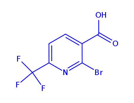 Molecular Structure of 749875-07-8 (2-BROMO-6-TRUFLUOROMETHYL-3-PYRIDINECARBOXYLIC ACID)