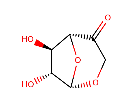 Molecular Structure of 75124-08-2 (beta-L-arabino-Hexofuranos-5-ulose, 1,6-anhydro- (9CI))