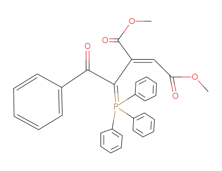 Molecular Structure of 7514-61-6 (dimethyl (2E)-2-[2-oxo-2-phenyl-1-(triphenyl-lambda~5~-phosphanylidene)ethyl]but-2-enedioate)