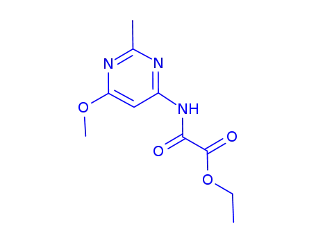 Molecular Structure of 75274-15-6 (Ethyl ((6-methoxy-2-methyl-4-pyrimidinyl)amino)oxoacetate)