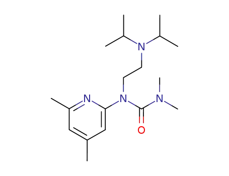 Molecular Structure of 75308-65-5 (N-(2-diisopropylaminoethyl)-N-(4,6-dimethyl-2-pyridyl)-N',N'-dimethylurea)