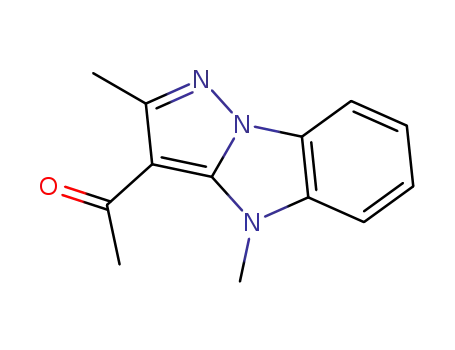 Molecular Structure of 75380-54-0 (1-(2,4-DIMETHYL-4H-PYRAZOLO[1,5-A]BENZIMIDAZOL-3-YL)ETHANONE)
