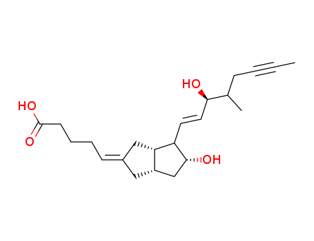 82889-99-4,Pentanoic acid,5-[hexahydro-5-hydroxy-4-(3- hydroxy-4-methyl-1-octen-6-ynyl)-2(1H)- pentalenylidene]- ,Iloprost;5-CIS ILOPROST;