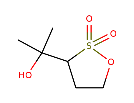 Molecular Structure of 75732-48-8 (2-(2,2-dioxido-1,2-oxathiolan-3-yl)propan-2-ol)