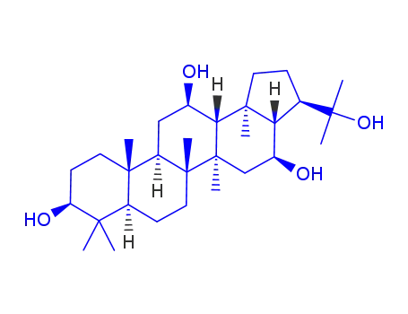 Molecular Structure of 76235-61-5 ((21β)-A'-Neogammacerane-3β,12β,16β,22-tetrol)