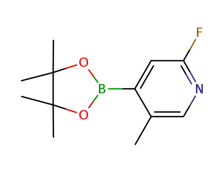 Molecular Structure of 755027-42-0 (2-Fluoro-5-methylpyridine-4-boronic acid pinacol ester)