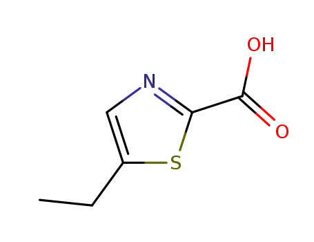Molecular Structure of 75954-20-0 (2-Thiazolecarboxylic  acid,  5-ethyl-)