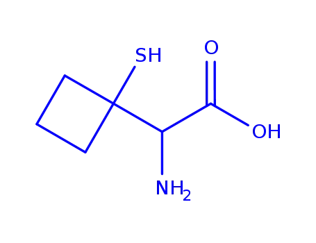 Molecular Structure of 756765-00-1 (Cyclobutaneacetic acid, alpha-amino-1-mercapto- (9CI))