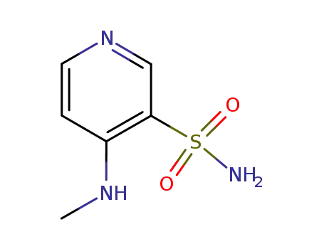 Molecular Structure of 76254-78-9 (3-Pyridinesulfonamide,4-(methylamino)-(9CI))