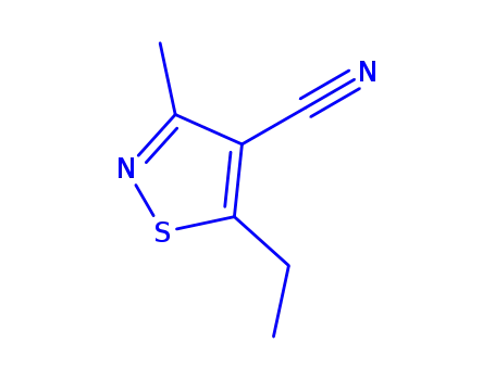 Molecular Structure of 756531-49-4 (4-Isothiazolecarbonitrile,5-ethyl-3-methyl-(9CI))