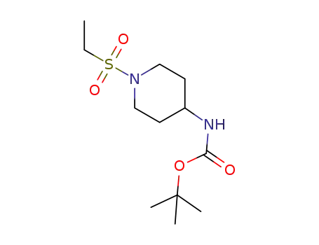 Molecular Structure of 651056-52-9 (Carbamic acid, [1-(ethylsulfonyl)-4-piperidinyl]-, 1,1-dimethylethyl ester)
