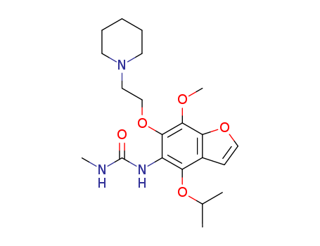 3-[7-METHOXY-6-[2-(PIPERIDIN-1-YL)ETHOXY]-4-PROPAN-2-YLOXY-BENZOFURAN-5-Y L]-1-METHYL-UREA