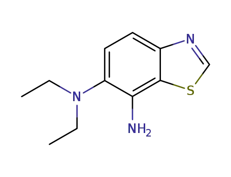 Molecular Structure of 76007-02-8 (6,7-Benzothiazolediamine,N6,N6-diethyl-(9CI))