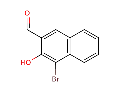 Molecular Structure of 75965-69-4 (2-Naphthalenecarboxaldehyde, 4-bromo-3-hydroxy-)