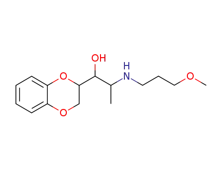 Molecular Structure of 7562-63-2 (α-[1-[(3-Methoxypropyl)amino]ethyl]-1,4-benzodioxane-2-methanol)