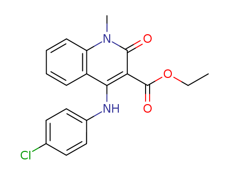 3-QUINOLINECARBOXYLIC ACID,1,2-DIHYDRO-4-((4-CHLOROPHENYL)AMINO)-1-METHYL-2-OXO-,ETHYL ESTER