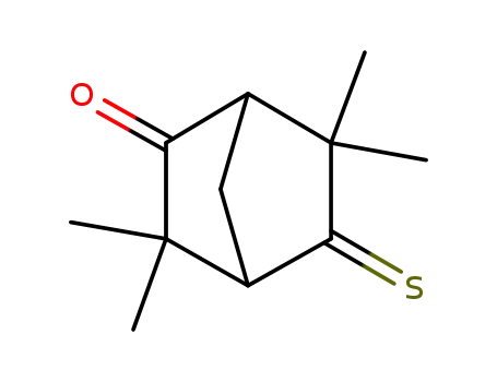 Molecular Structure of 75503-13-8 (3,3,6,6-Tetramethylbicyclo[2.2.1]heptane-2-one-5-thione)