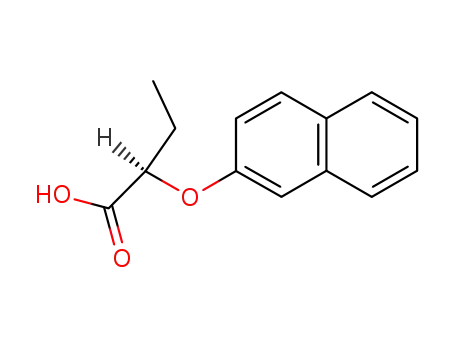 Molecular Structure of 7668-55-5 ((2R)-2-(naphthalen-2-yloxy)butanoic acid)