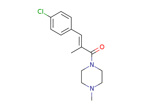 76691-24-2,Piperazine, 1-(3-(4-chlorophenyl)-2-methyl-1-oxo-2-propenyl)-4-methyl-,