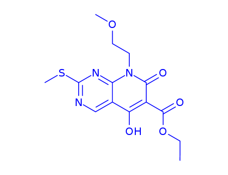 ethyl 5-hydroxy-8-(2-methoxyethyl)-2-(methylthio)-7-oxo-7,8-dihydropyrido[2,3-d]pyrimidine-6-carboxylate