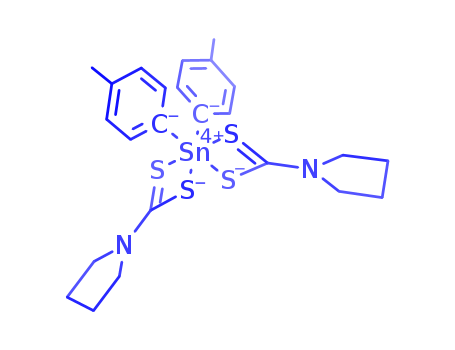 76448-32-3,Di(4-tolyl)tin bis(pyrrolidine dithiocarbamate),1-Pyrrolidinecarbodithioicacid, tin complex; Benzene, methyl-, tin complex