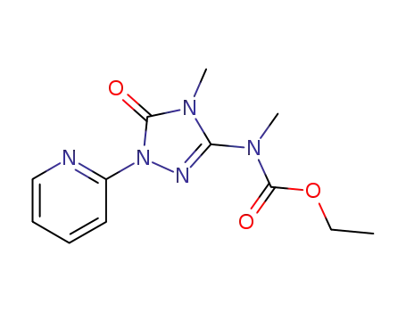 Molecular Structure of 76496-24-7 (ethyl methyl[4-methyl-5-oxo-1-(pyridin-2-yl)-4,5-dihydro-1H-1,2,4-triazol-3-yl]carbamate)
