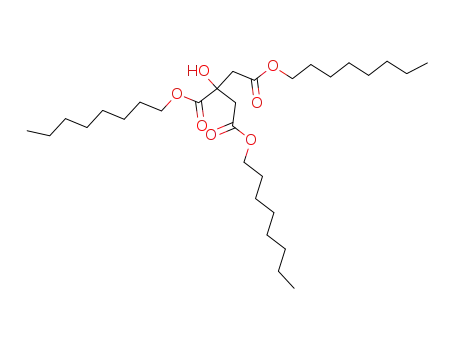 Molecular Structure of 76414-35-2 (1,2,3-Propanetricarboxylic acid, 2-hydroxy-, trioctyl ester)