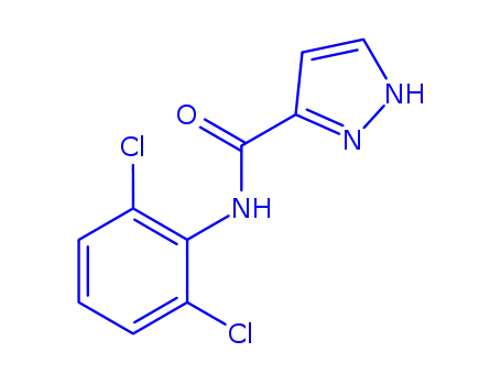 Molecular Structure of 763108-27-6 (1H-Pyrazole-3-carboxamide,N-(2,6-dichlorophenyl)-(9CI))