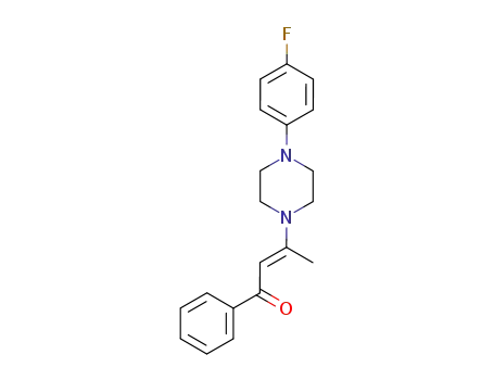 Molecular Structure of 76691-03-7 ((2Z)-3-[4-(4-fluorophenyl)piperazin-1-yl]-1-phenylbut-2-en-1-one)