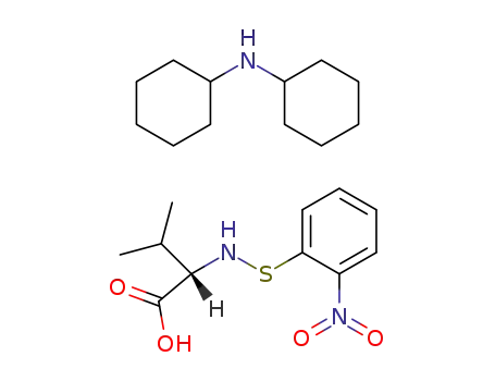 Molecular Structure of 7675-57-2 (N-2-NITROPHENYLSULFENYL-L-VALINE DICYCLOHEXYLAMMONIUM SALT)