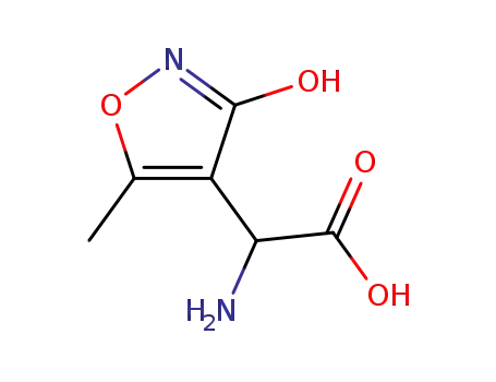 Molecular Structure of 77006-27-0 (alpha-amino-3-(hydroxy)-5-methyl-4-isoxazoleacetic acid)