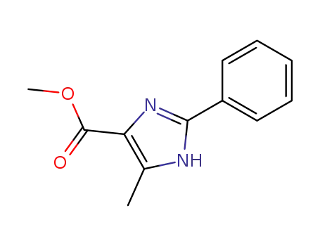 Molecular Structure of 77335-92-3 (5-Methyl-2-phenyl-3H-imidazole-4-carboxylic acid methyl ester)