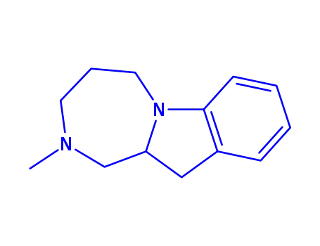 Molecular Structure of 770653-17-3 (1H-[1,4]Diazepino[1,2-a]indole,2,3,4,5,11,11a-hexahydro-2-methyl-(9CI))