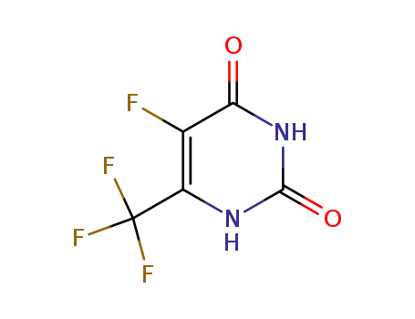 Molecular Structure of 774-17-4 (5-fluoro-6-(trifluoromethyl)pyrimidine-2,4(1H,3H)-dione)