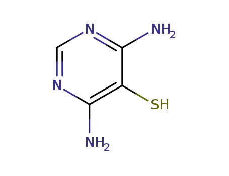 Molecular Structure of 77709-01-4 (5-Pyrimidinethiol, 4,6-diamino- (9CI))
