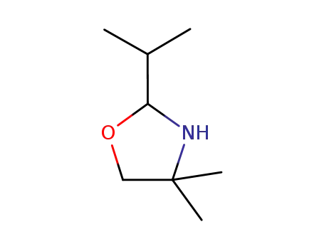 Molecular Structure of 77472-23-2 (4,4-dimethyl-2-(propan-2-yl)-1,3-oxazolidine)