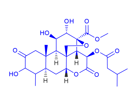 77702-23-9,methyl 3,11,12-trihydroxy-15-[(3-methylbutanoyl)oxy]-2,16-dioxo-13,20-epoxypicrasan-21-oate,