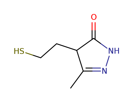 7767-86-4,5-methyl-4-(2-sulfanylethyl)-2,4-dihydro-3H-pyrazol-3-one,