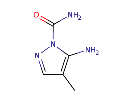 Molecular Structure of 77668-02-1 (1H-Pyrazole-1-carboxamide,5-amino-4-methyl-(9CI))